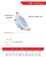 چراغ توکار بک لایت 7 وات VSDOB ویسنا